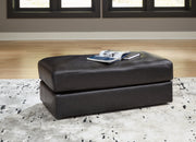 Furniture City - MS - Ashley Furniture - Amiata Living Room - Ottoman / Onyx - 5740514