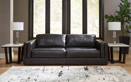 Furniture City - MS - Ashley Furniture - Amiata Living Room - Ottoman / Onyx - 5740514