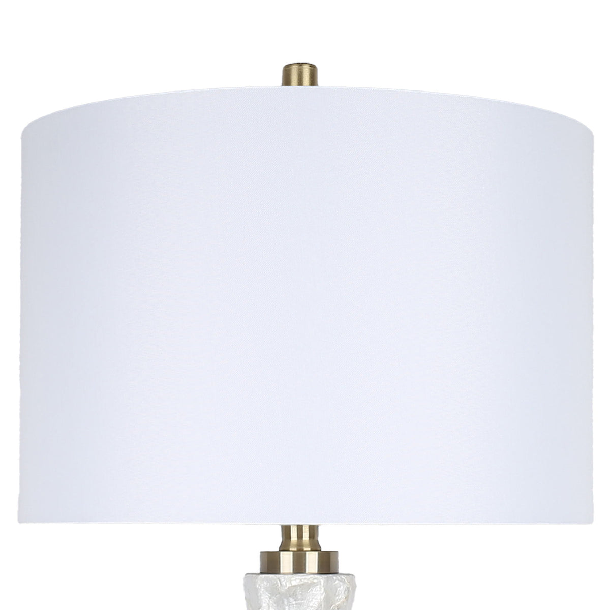Crystal Shell Capiz Shell & Metal Table Lamp (Set of 2) - White Shell / Soft Gold