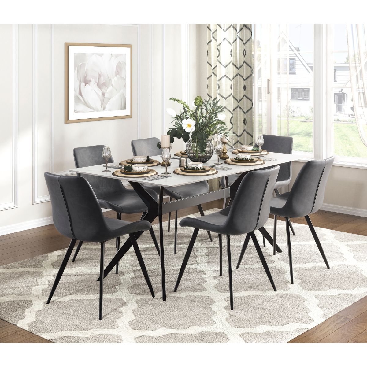 Brixley - Side Chair (Set of 2) - Dark Gray