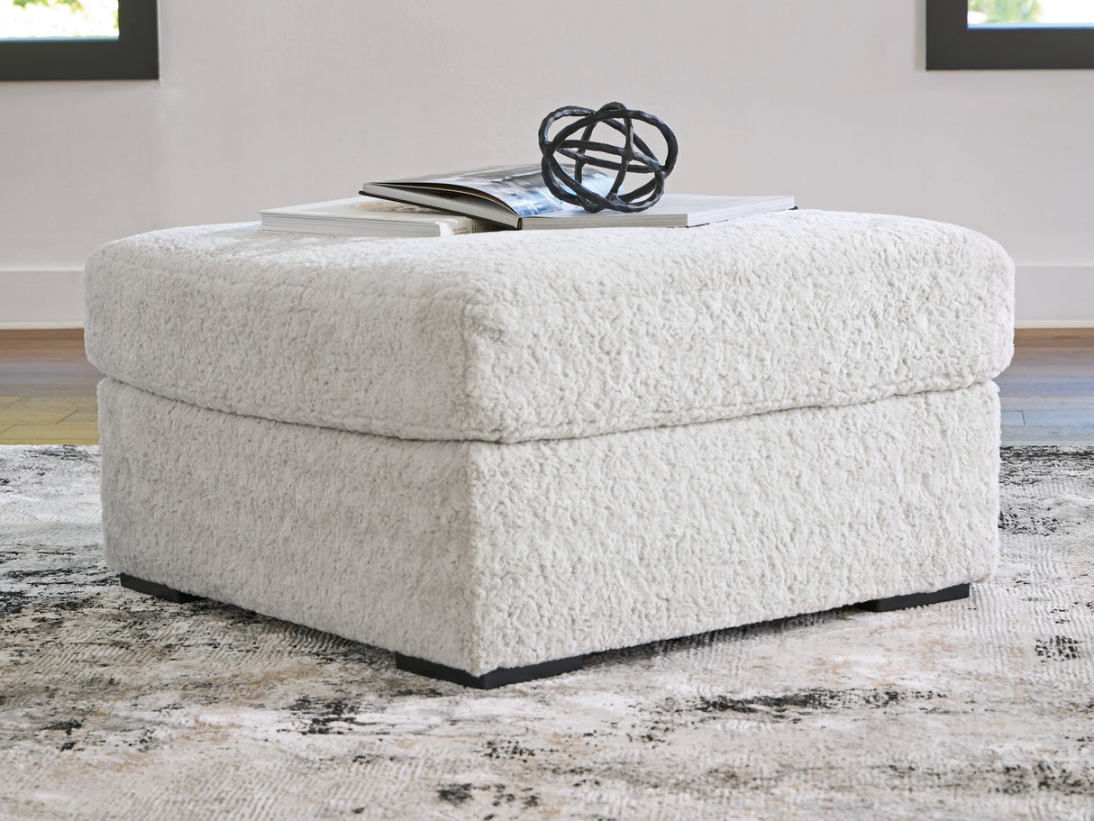Furniture City - MS - Ashley Furniture - Cuddle Plush Living Room - Oversized Accent Ottoman / Arctic - PC5910608