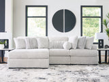 Furniture City - MS - Ashley Furniture - Cuddle Plush Sectional - 3-Piece Sectional with Chaise / Arctic - PC59106S7