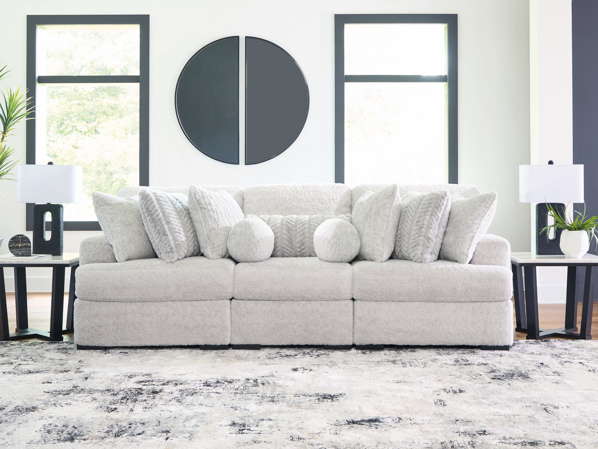Furniture City - MS - Ashley Furniture - Cuddle Plush Sectional - RAF 3-Piece Sectional / Arctic - PC59106S5