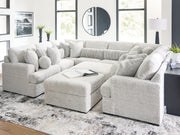 Furniture City - MS - Ashley Furniture - Cuddle Plush Sectional - RAF 10-Piece Sectional / Arctic - PC59106S10