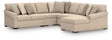 Furniture City - MS - Ashley Furniture - LadyMae Sectional - RAF 5-Piece Sectional with Chaise / Twill - 59404S8