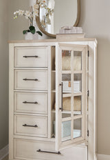 Shaybrock - Door Chest - Antique White / Brown