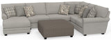 Livingston - Sectional With Comfort Coil Seating, 40" Cocktail Ottoman And Accent Pillows Included