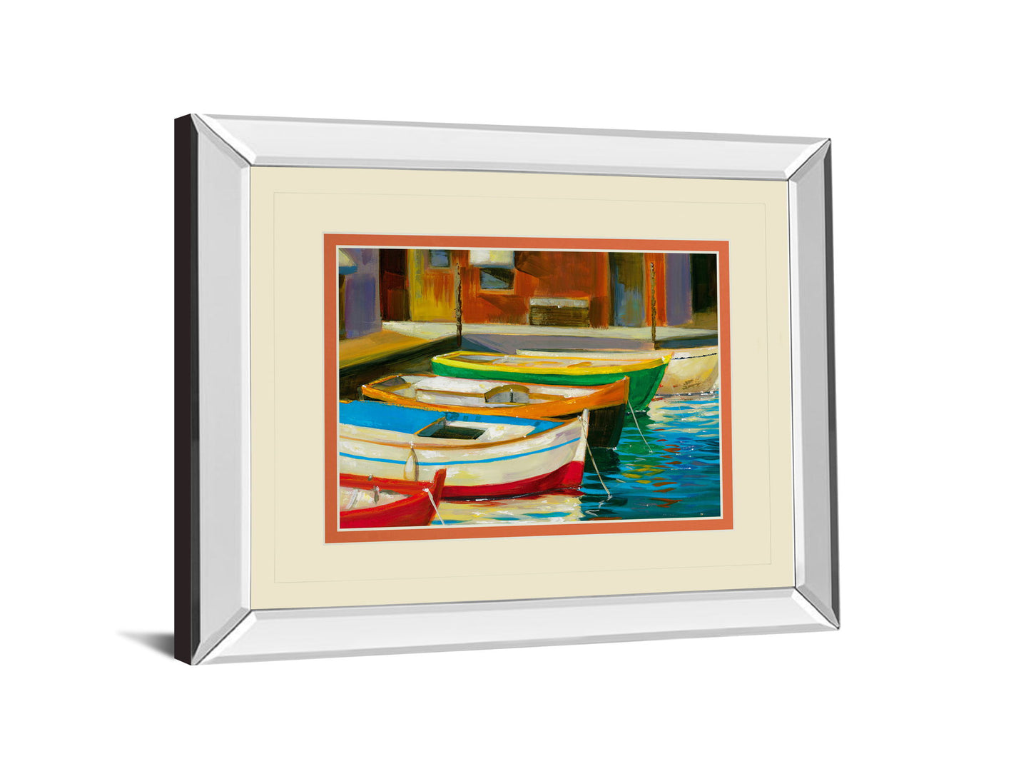 Canal Street I By Dupre - Mirror Framed Print Wall Art - Beige