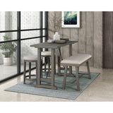 Auburndale - Counter Height Stool (Set of 2) - Dark Gray / Beige