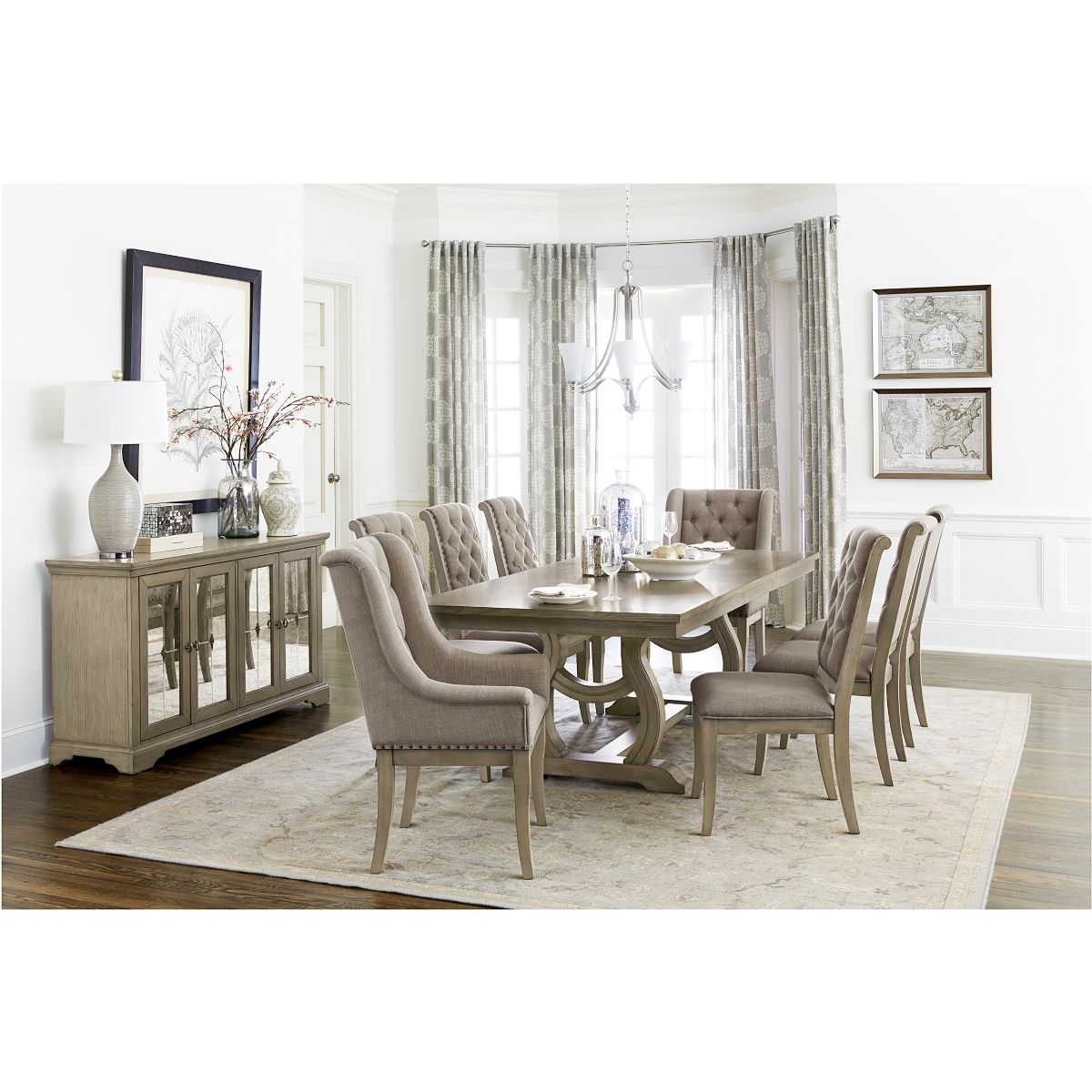 Vermillion - Dining Table - Taupe