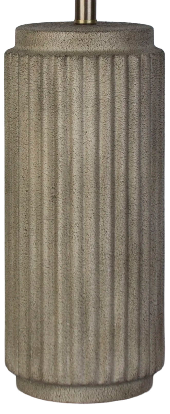 Ribbed Essence Ceramic Table Lamp (Set of 2) - Ribbed Stonewash