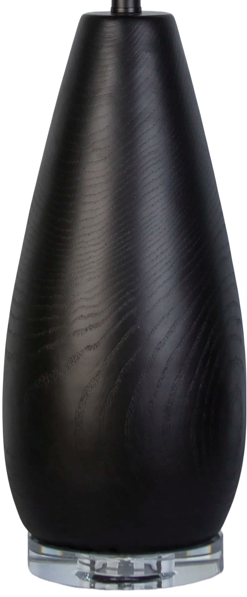 Obsidian Drift Concrete & Crystal Table Lamp (Set of 2) - Black Grain Concrete / Clear Crystal