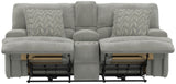 Renaldo - Power Console Loveseat With Zero Gravity Recline - Stone