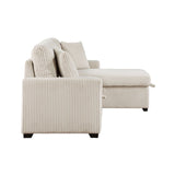 Rhett - 3 Piece Reversible Sectional With Pull-Out Bed And Hidden Storage