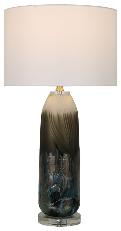 Nocturne Current - 29 X 15 - Art Glass Table Lamp (Set of 2) - Midnight Smoke Blue