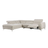 Bienvenue - 2 Piece Power Reclining Sectional With Left Chaise - Beige