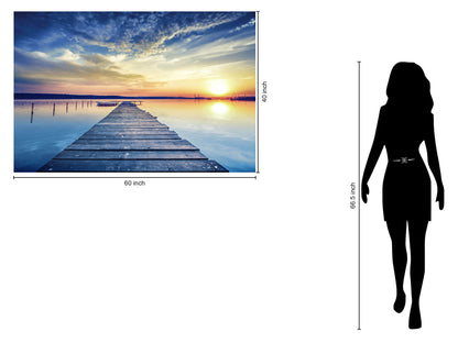 Floating Tempered Glass With Foil Sunset - Blue
