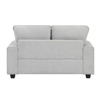 Sarah - Sofa & Loveseat - Pearl Silver