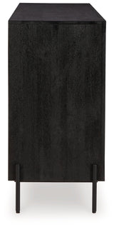 Vallisburg - Accent Cabinet - Black / Natural