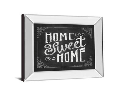 Home Sweet Home By Susan Ball - Mirror Framed Print Wall Art - Dark Gray