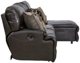 Como - 3 Piece Italian Leather Match Reclining Sectional