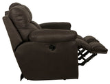 Atlas - Reclining Console Loveseat With Storage - Charcoal