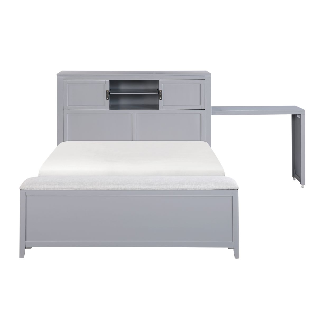 Sloane - Bookcase Bed With Hidden Desk, Stool And Storage Bench