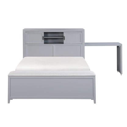 Sloane - Bookcase Bed With Hidden Desk, Stool And Storage Bench