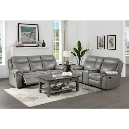 Aram - Double Glider Reclining Loveseat With Center Console, Receptacles And USB Ports