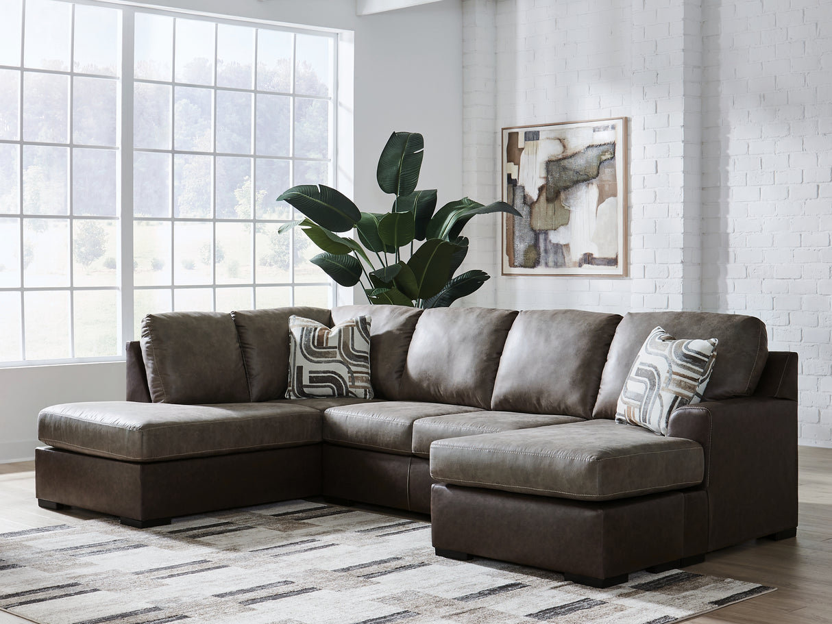 Furniture City - MS - Ashley Furniture - Castille Way Sectional - RAF 2-Piece Sectional with Chaise / Fossil - PC62703S1