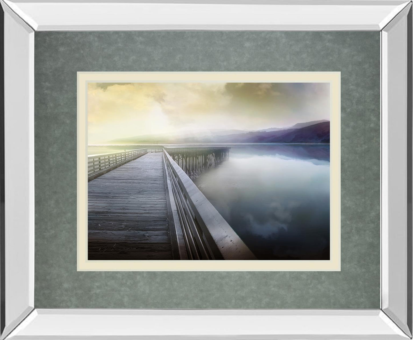 Mirrored Frame Hazy Morning By Michael Calascibetta - Dark Gray