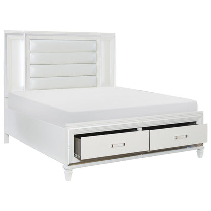 Tamsin - Platform Bed With Footboard Storage, LED Lighting