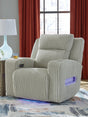 Furniture City - MS - Ashley Furniture - Forest Lake Living Room - PWR REC Sofa with ADJ Headrest / Black - PC6420215