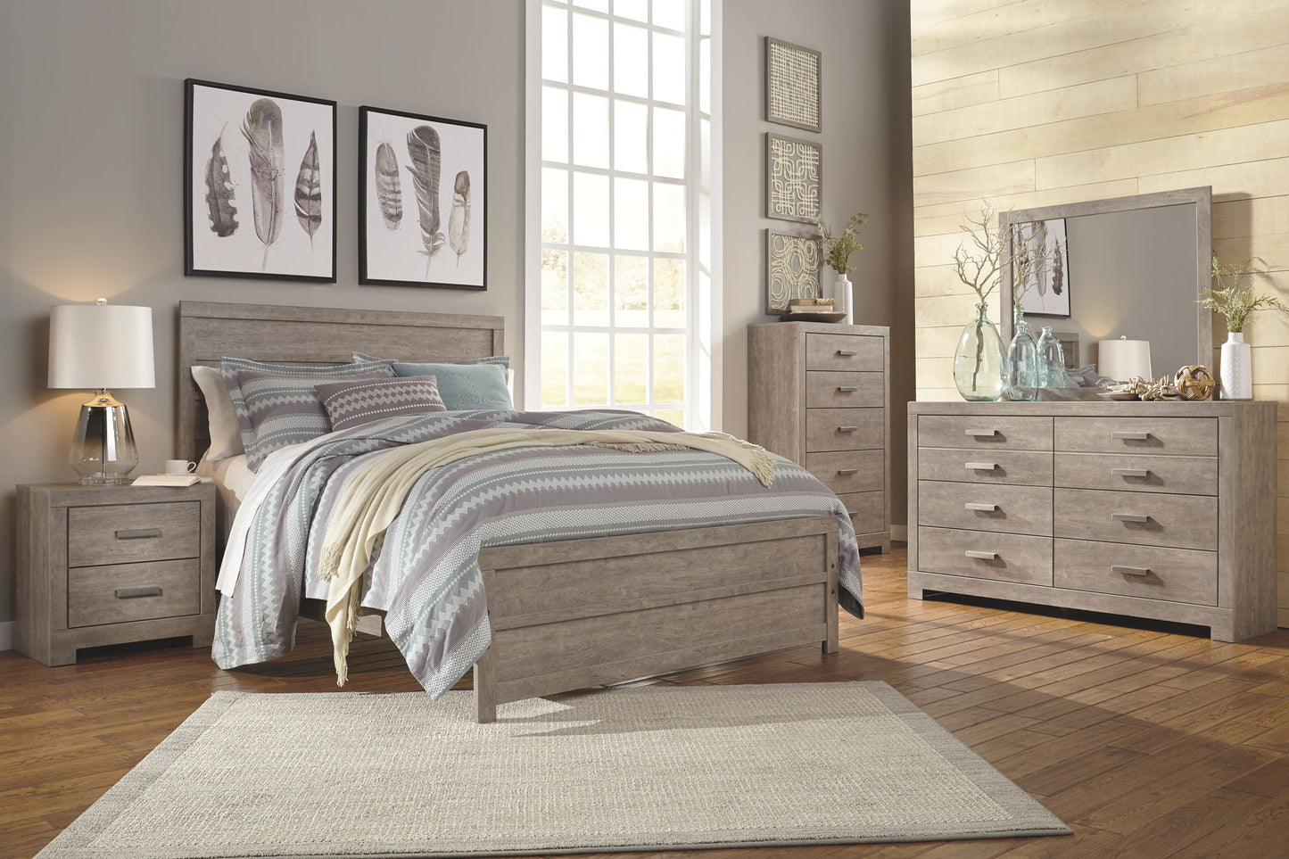 Culverbach - Two Drawer Night Stand - Gray