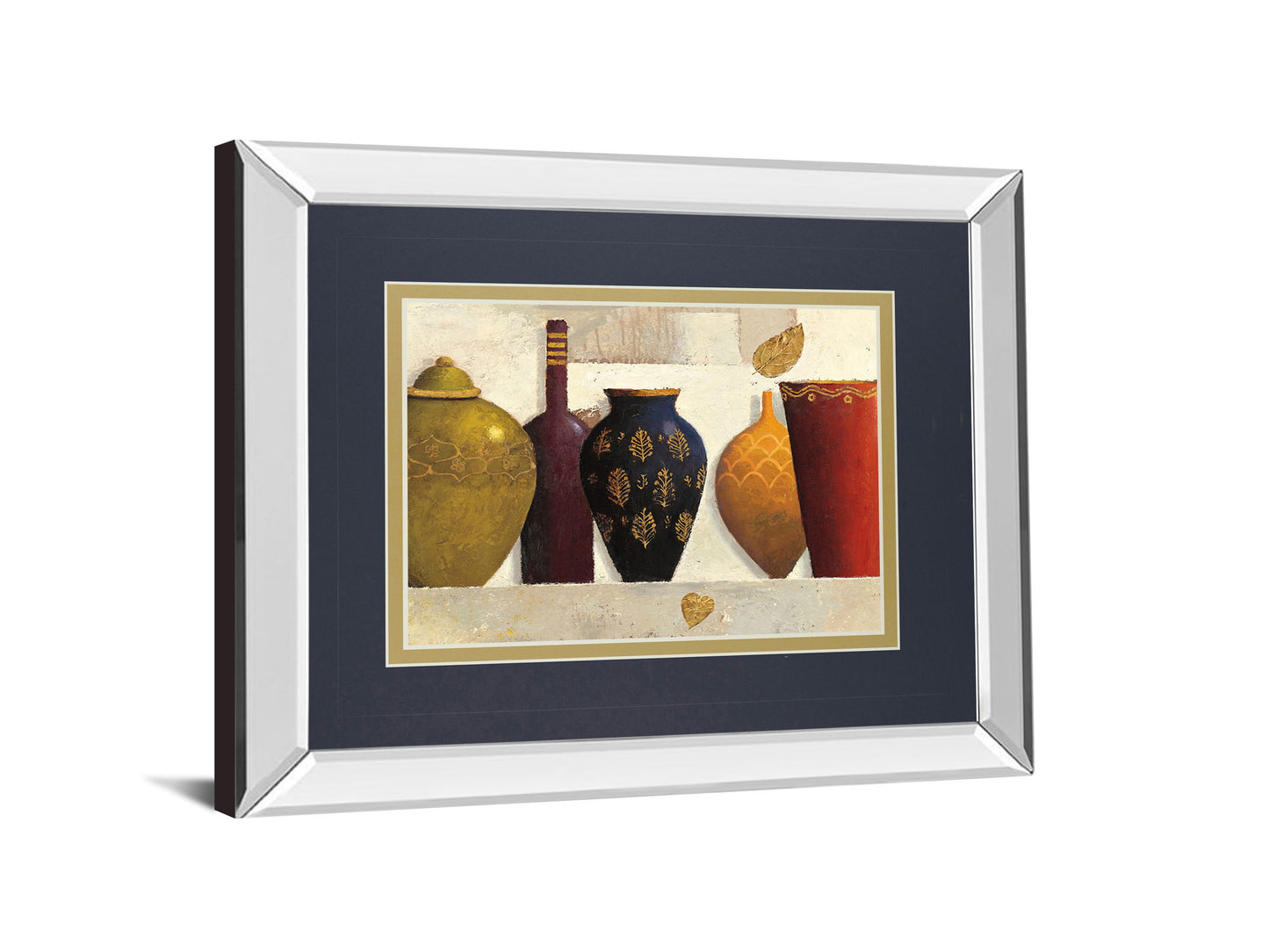 Jeweled Vessels By J. Wiens - Mirror Framed Print Wall Art - Dark Gray
