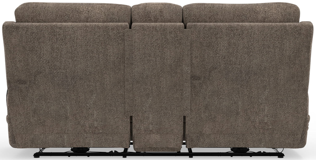 Joya - Power Zero Gravity Reclining Console Loveseat With Power Adjustable Headrest And CR3 Heat/Massage/Lumbar/ZG - Mushroom