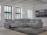 Furniture City - MS - Ashley Furniture - ModMax II Sectional - 6-Piece Power Reclining Sectional / Salt and Pepper - 65906S10