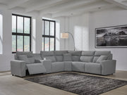 Furniture City - MS - Ashley Furniture - ModMax II Sectional - 6-Piece Power Reclining Sectional / Salt and Pepper - 65906S10
