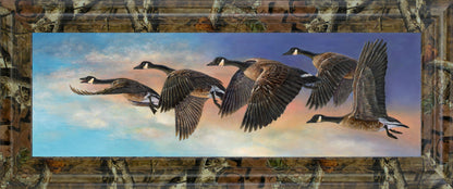 Ascent By Carolyn Mock - Framed Wall Art - Light Blue