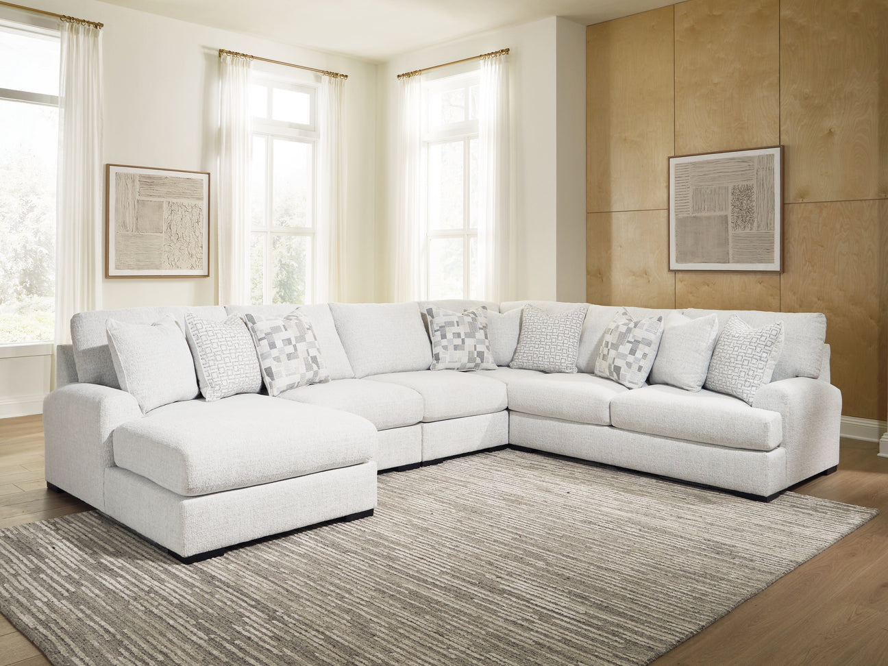 Furniture City - MS - Ashley Furniture - Misty-Lakes 5-Piece Sectional with Chaise - 5-Piece Sectional with Chaise - PC66906S12