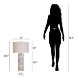 "Stonehaven Glow" Polyresin Table Lamp (Set of 2) - Stone