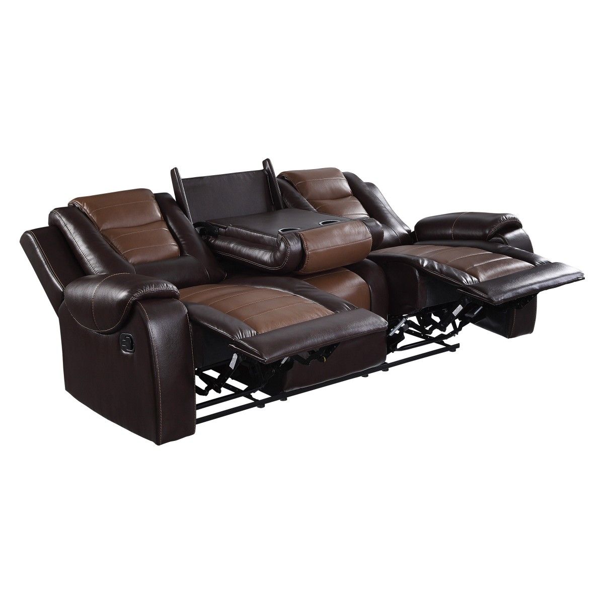 Briscoe - Double Reclining Sofa With Center Drop-Down Cup Holders