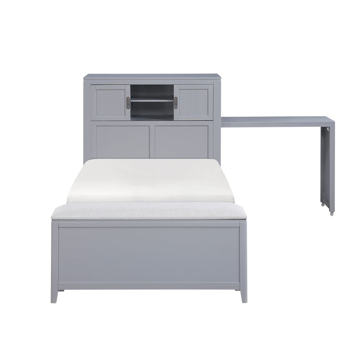 Sloane - Bookcase Bed With Hidden Desk, Stool And Storage Bench