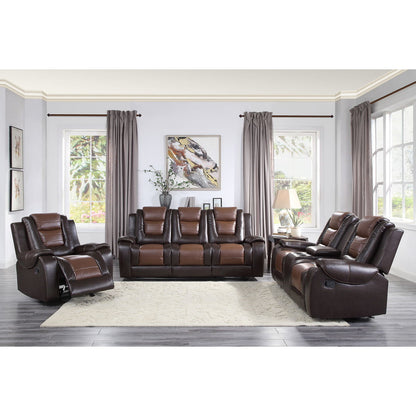 Briscoe - Double Reclining Sofa With Center Drop-Down Cup Holders