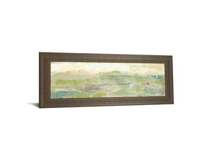 Greenery Horizon Line III By Jennifer Goldberger - Framed Print Wall Art - Green