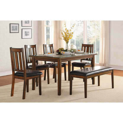 Delmar - 6 Piece Pack Dinette Set - Espresso / Black