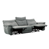 Tesoro - 3 Piece Power Double Reclining Sofa - Dark Gray