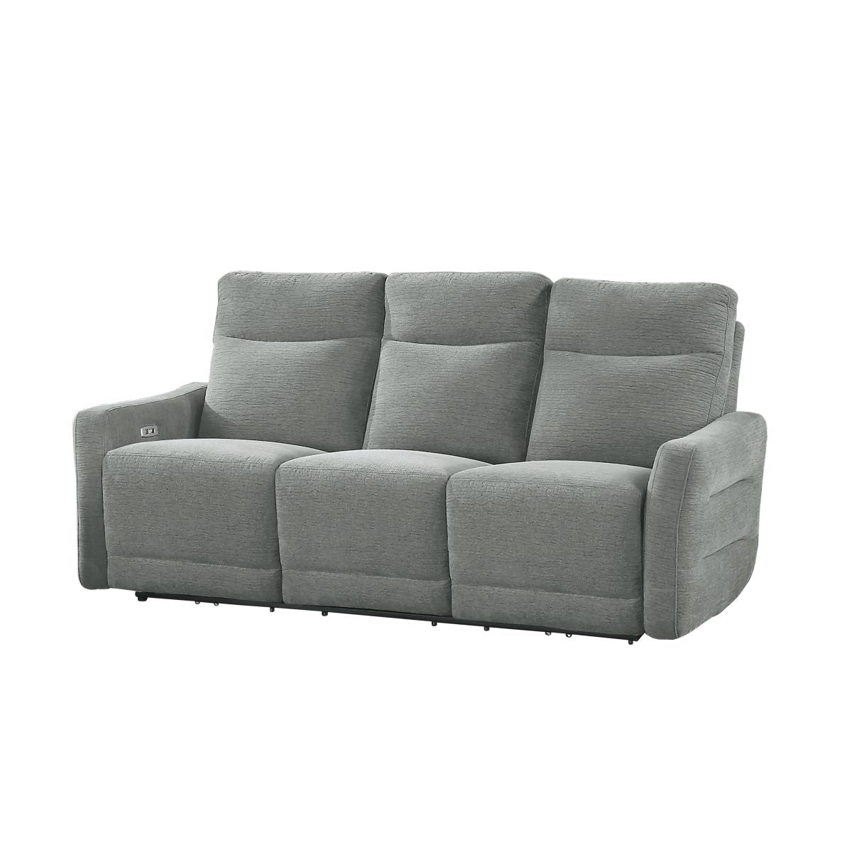 Edition - Power Double Lay Flat Reclining Sofa With Power Headrests And USB Ports - Dove Gray
