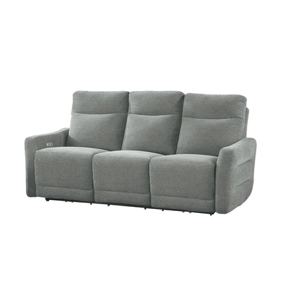 Edition - Power Double Lay Flat Reclining Sofa With Power Headrests And USB Ports - Dove Gray