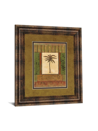Classic Palm I By Rebecca Burton - Framed Print Wall Art - Light Brown